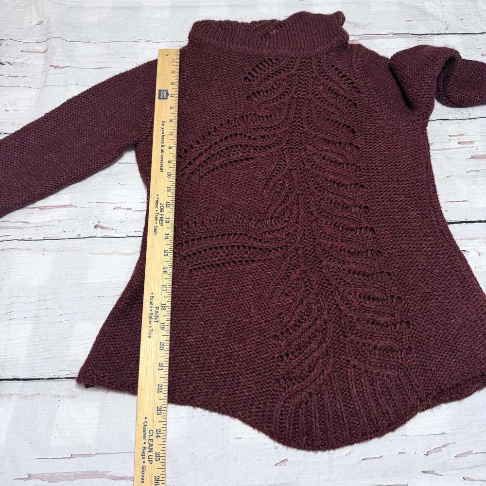Alpaca Wool Italy Made MOTH Anthropologie Wine Tunic Sweater S - Picture 12 of 12